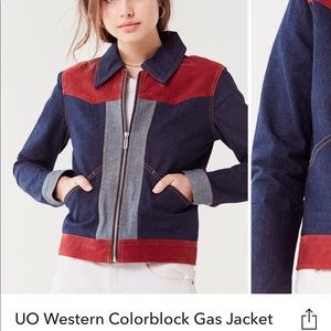Urban Outfitters Western Color block gas jacket